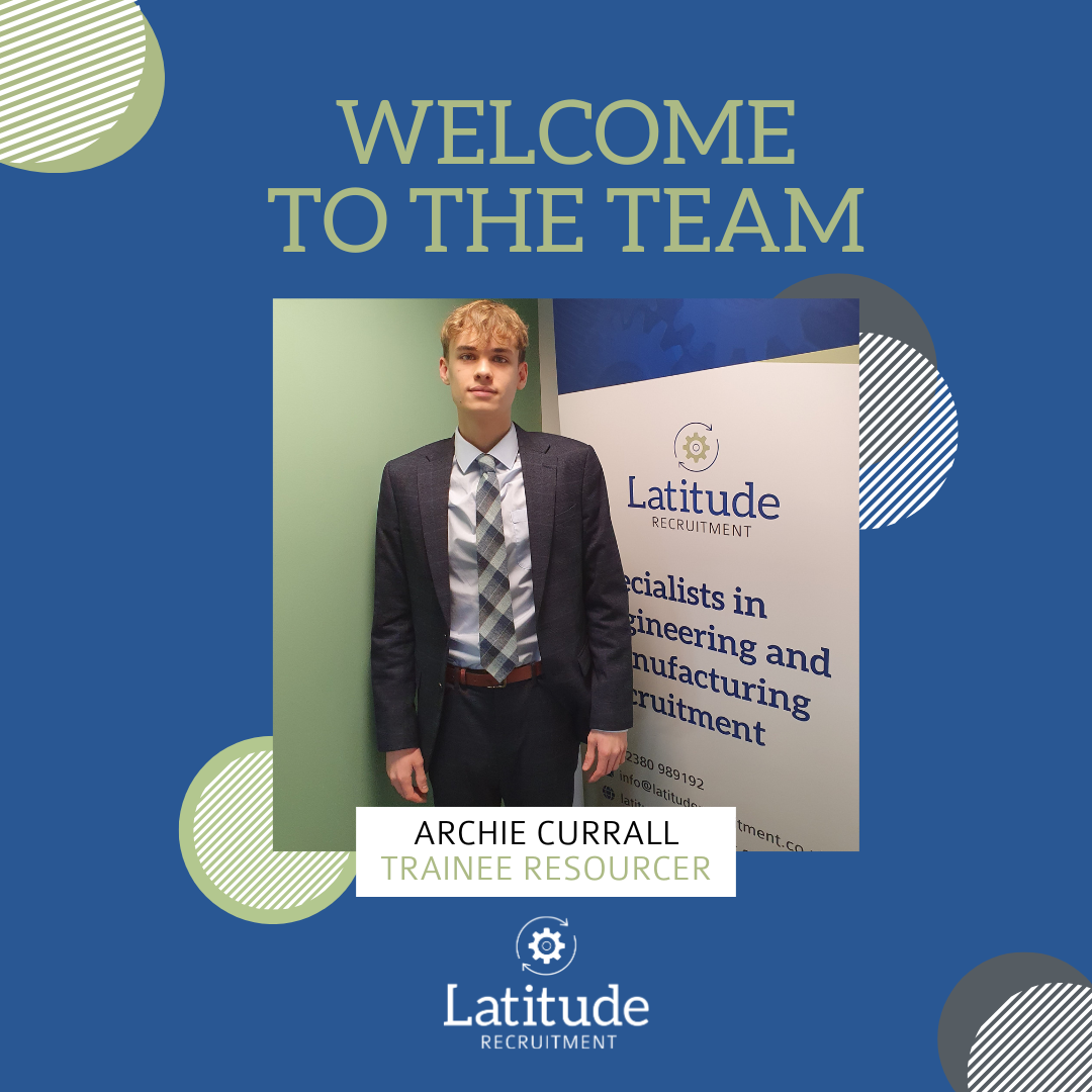 Welcome to Archie who has joined us as a Trainee Resourcer