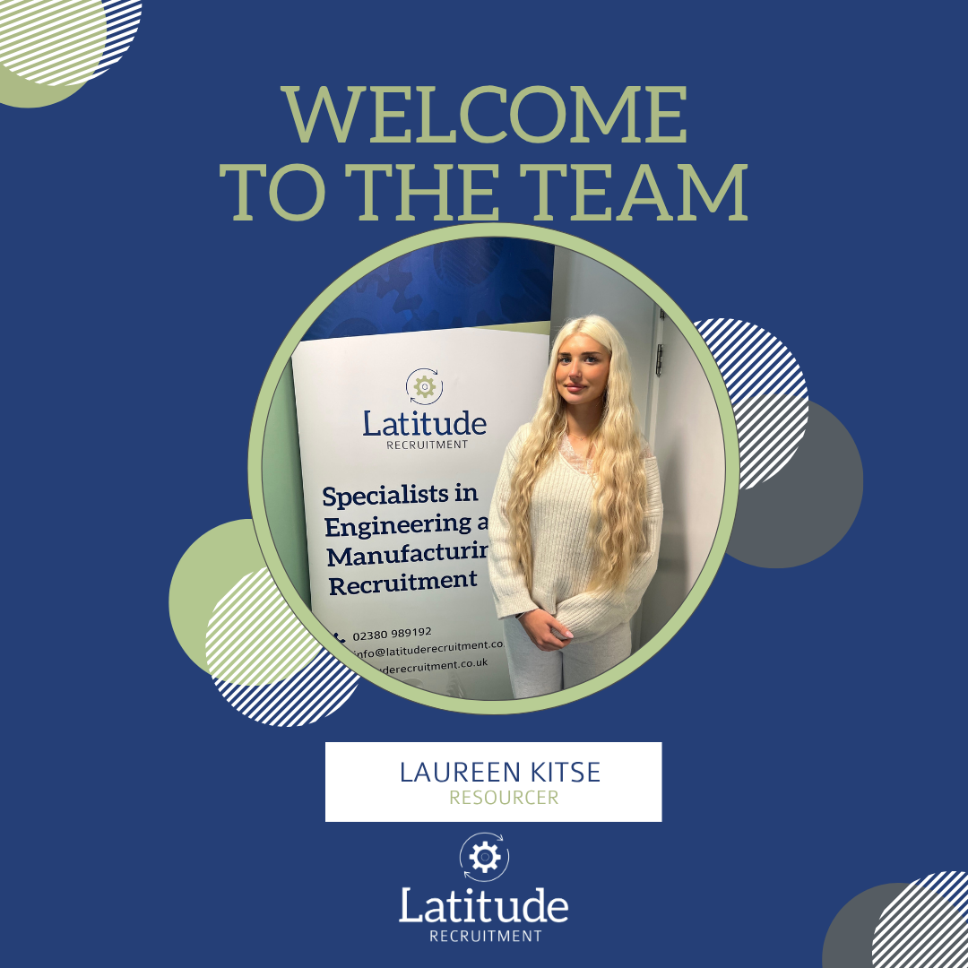 Welcome to Laureen who joins us as a Resourcer supporting our manufacturing team